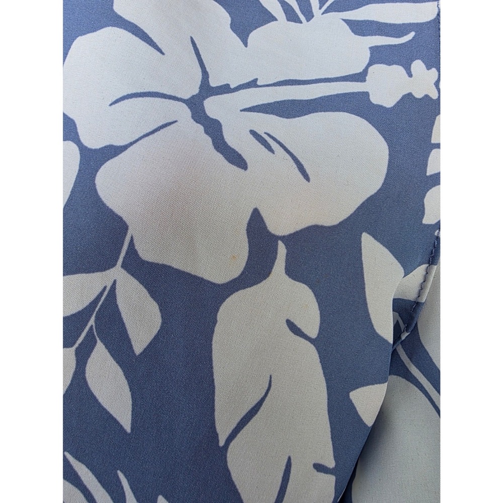 American Eagle Mens XL Blue White Hibiscus Floral Board Shorts Swim Trunks - Picture 4 of 8